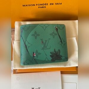 Louis Vuitton Green Slender Wallet